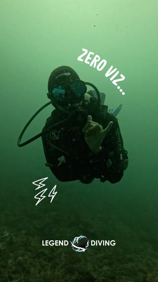 Have you ever dived in zero viz? Tell me your worst visibility story!#zerovisibility #divinglife #divepro #divingbali #scubadiver #scubainstructor #divemaster #underwater #underwaterscary #scubadiverlife #balidiver #buceo #buceoespaña #plongee #plongé